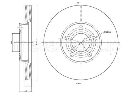 CIFAM 800-378C Brake Disc