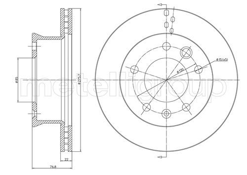 CIFAM 800-418 Brake Disc