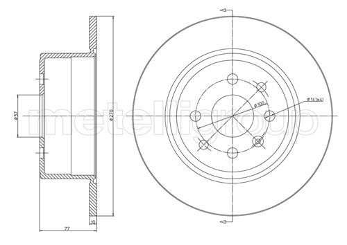 CIFAM 800-426 Brake Disc