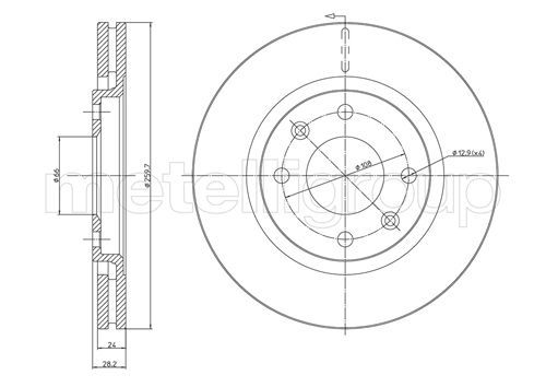 CIFAM 800-455 Brake Disc