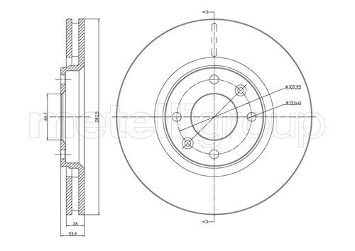 CIFAM 800-566C Brake Disc