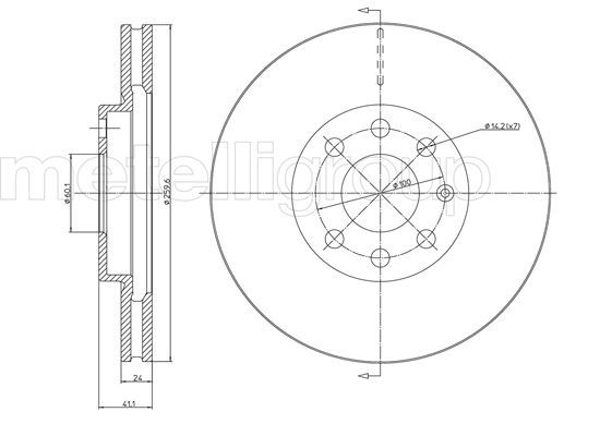 CIFAM 800-604C Brake Disc