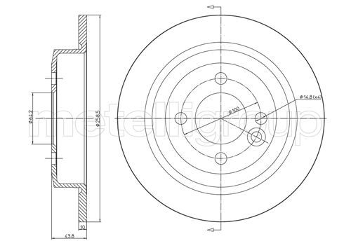CIFAM 800-667C Brake Disc
