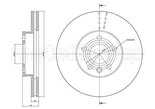CIFAM 800-736C Brake Disc