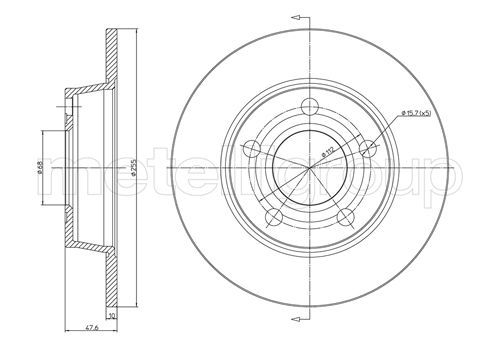CIFAM 800-806C Brake Disc