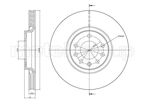 CIFAM 800-826C Brake Disc