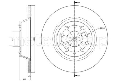 CIFAM 800-852C Brake Disc