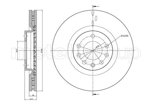 CIFAM 800-860C Brake Disc