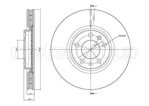 CIFAM 800-861C Brake Disc