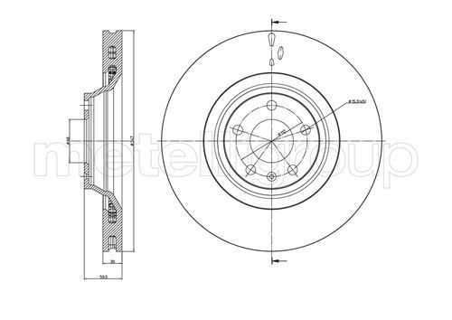 CIFAM 800-868C Brake Disc