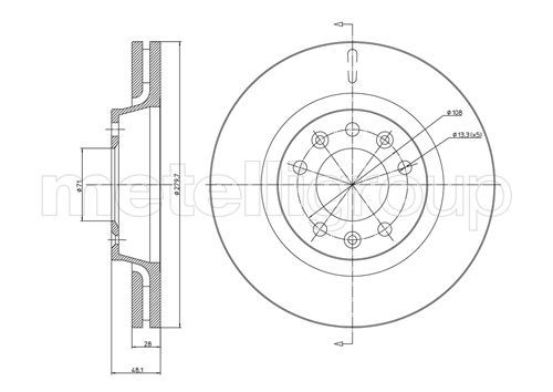 CIFAM 800-887C Brake Disc