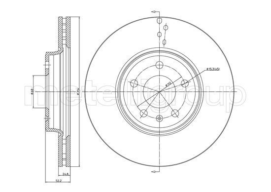CIFAM 800-917C Brake Disc