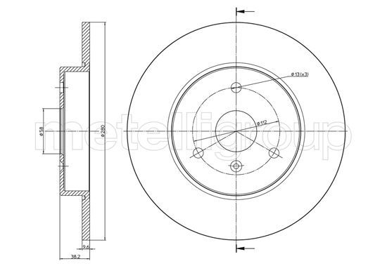 CIFAM 800-943C Brake Disc