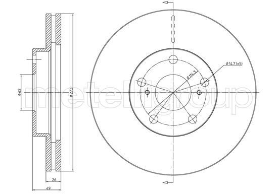 CIFAM 800-979C Brake Disc