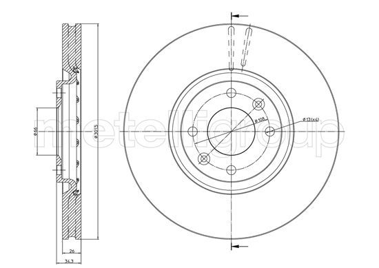 CIFAM 800-985C Brake Disc