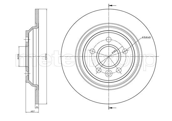 CIFAM 800-992C Brake Disc