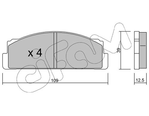 CIFAM 822-001-1 Brake Pad Set, disc brake