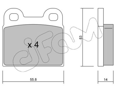 Brake Pad Set, disc brake CIFAM 822-002-0