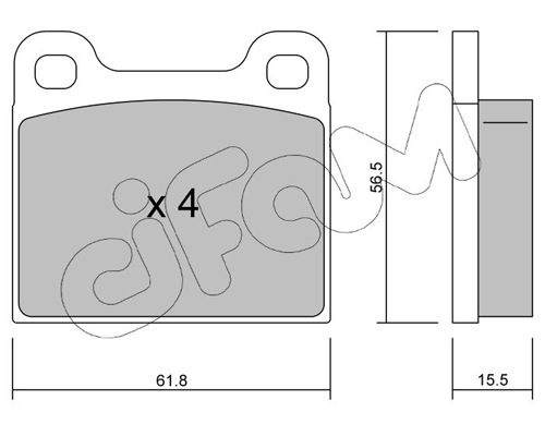 CIFAM 822-003-4 Brake Pad Set, disc brake