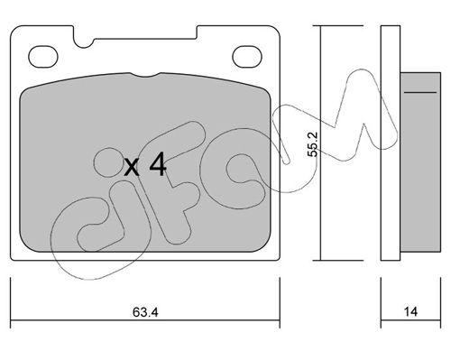 CIFAM 822-004-0 Brake Pad Set, disc brake