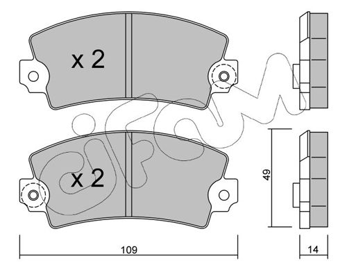 CIFAM 822-005-1 Brake Pad Set, disc brake