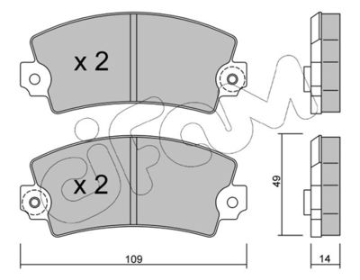 Brake Pad Set, disc brake CIFAM 822-005-1