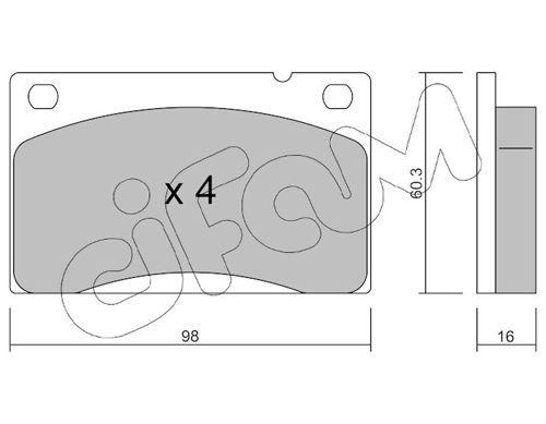 CIFAM 822-006-0 Brake Pad Set, disc brake