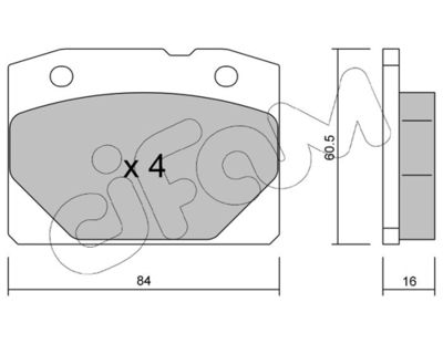Brake Pad Set, disc brake CIFAM 822-007-0