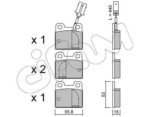 CIFAM 822-009-1 Brake Pad Set, disc brake
