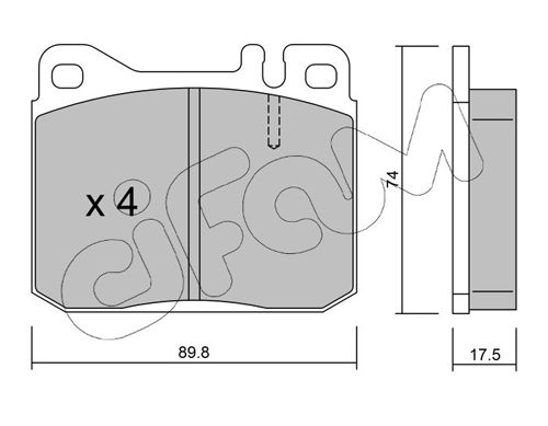 CIFAM 822-011-1 Brake Pad Set, disc brake