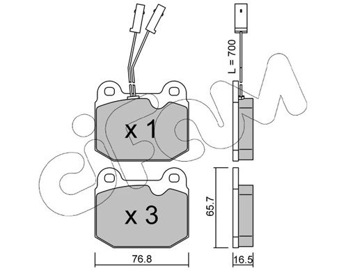 CIFAM 822-013-0 Brake Pad Set, disc brake