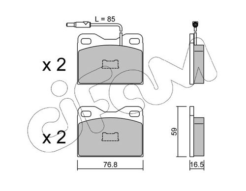 CIFAM 822-015-5 Brake Pad Set, disc brake