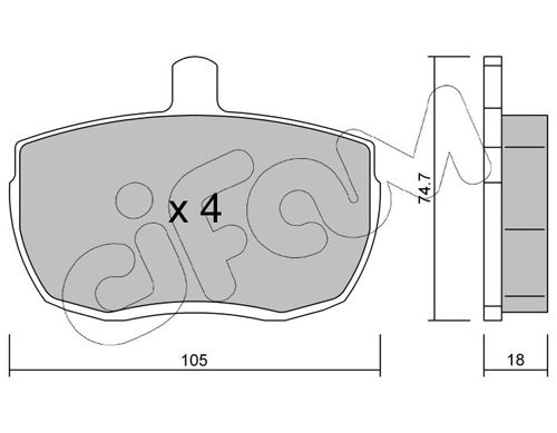 CIFAM 822-016-0 Brake Pad Set, disc brake