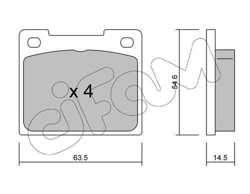 CIFAM 822-020-0 Brake Pad Set, disc brake