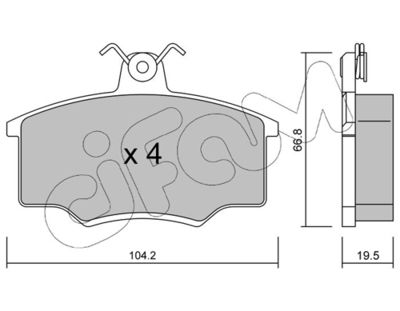 Brake Pad Set, disc brake CIFAM 822-024-0