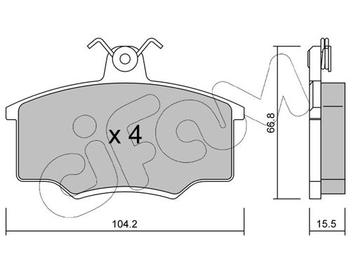 CIFAM 822-024-1 Brake Pad Set, disc brake