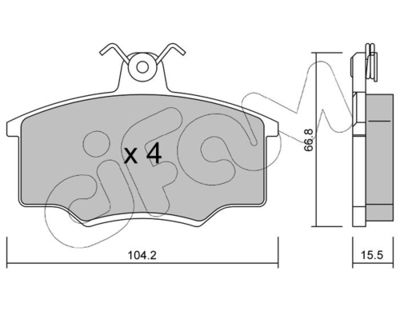 Brake Pad Set, disc brake CIFAM 822-024-1
