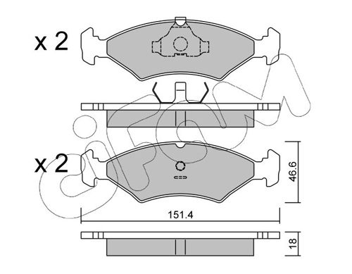 CIFAM 822-029-0 Brake Pad Set, disc brake
