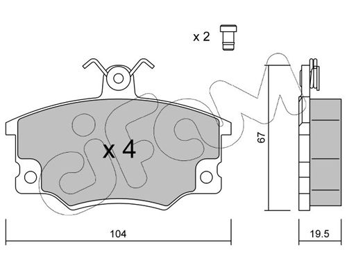 CIFAM 822-030-0 Brake Pad Set, disc brake
