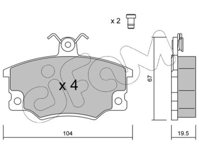 Brake Pad Set, disc brake CIFAM 822-030-0
