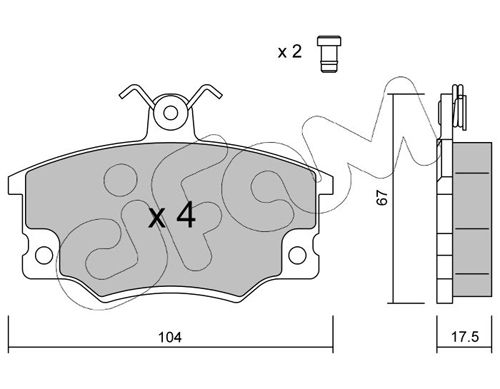 CIFAM 822-030-1 Brake Pad Set, disc brake