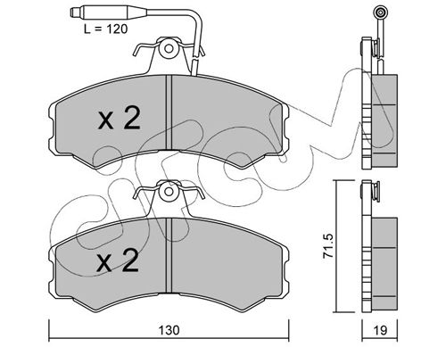 CIFAM 822-031-0 Brake Pad Set, disc brake