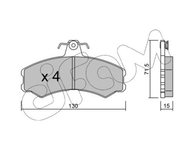 Brake Pad Set, disc brake CIFAM 822-031-1
