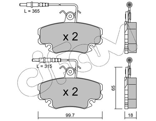 CIFAM 822-032-1 Brake Pad Set, disc brake