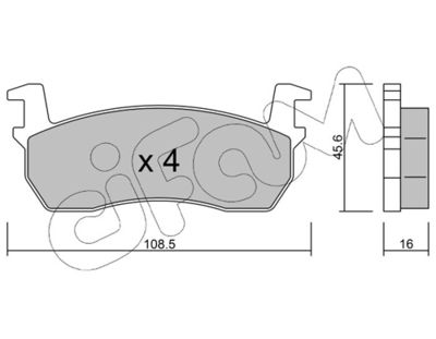 Brake Pad Set, disc brake CIFAM 822-034-0
