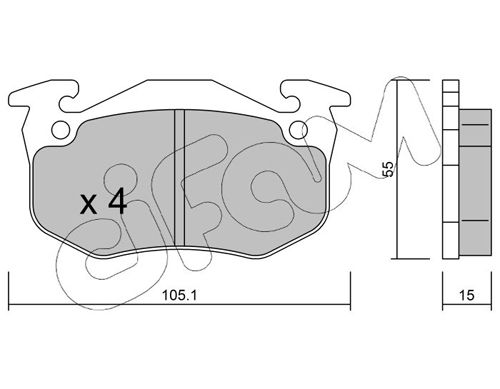 CIFAM 822-036-5 Brake Pad Set, disc brake