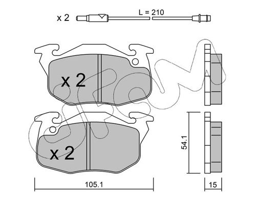 CIFAM 822-037-3 Brake Pad Set, disc brake