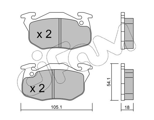 CIFAM 822-037-5 Brake Pad Set, disc brake