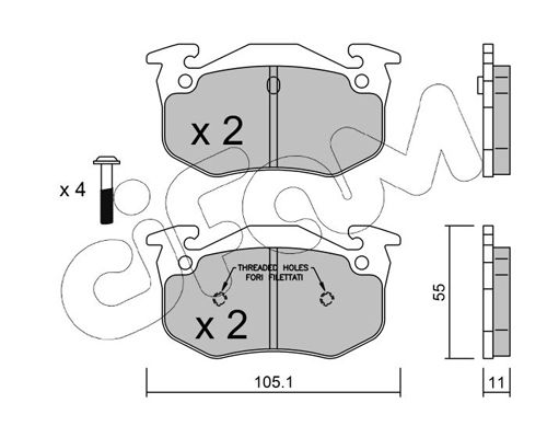 CIFAM 822-038-1 Brake Pad Set, disc brake