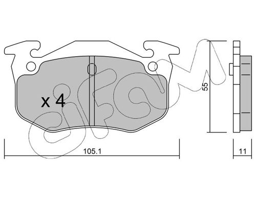 CIFAM 822-038-2 Brake Pad Set, disc brake
